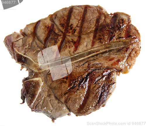 Image of Grilled T-bone from above