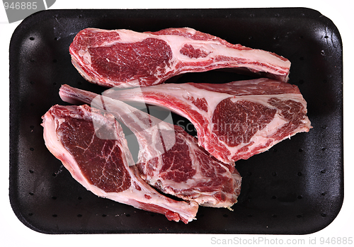 Image of Lamb chops on a tray