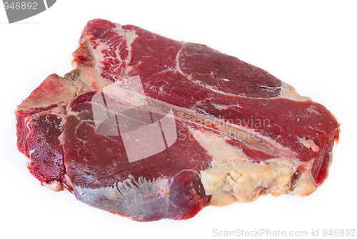 Image of T-bone steak at an angle