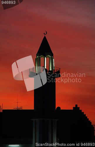 Image of Mosque at evening prayer
