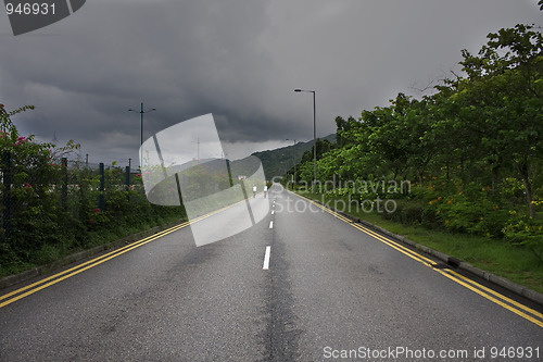 Image of traffic road and bad weather