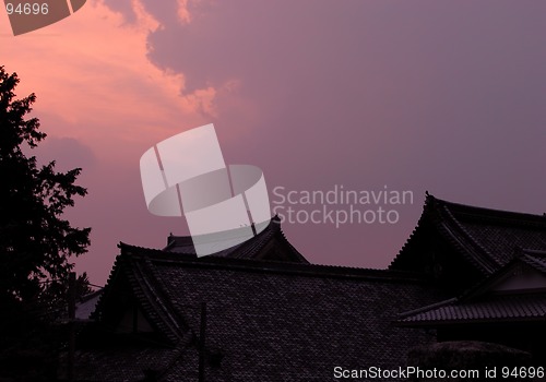 Image of Sunset over the temples