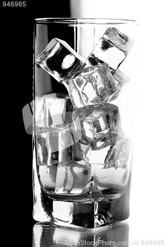 Image of glass with ice cubes