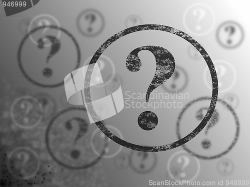 Image of Question Mark Background BW