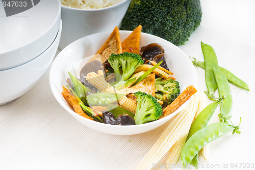 Image of tofu beancurd and vegetables