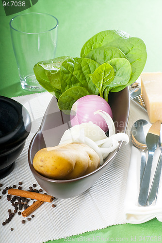 Image of fresh vegetables and spice