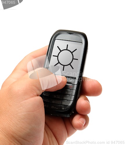 Image of mobile phone in hand