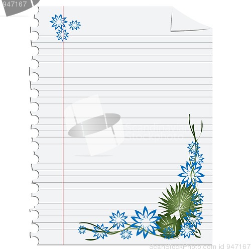 Image of floral decoration on paper