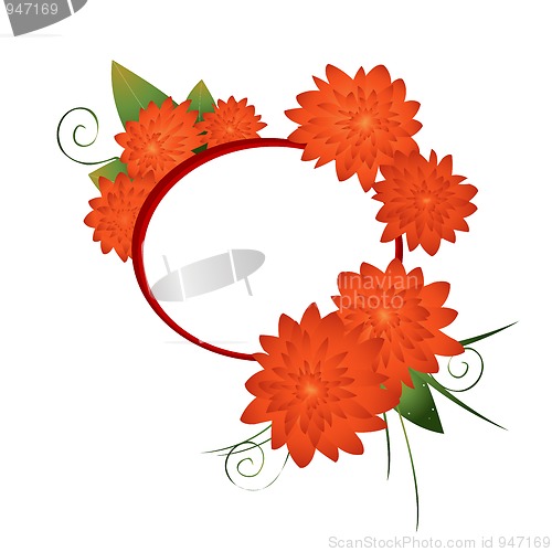 Image of red flowers pattern