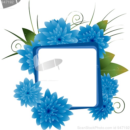 Image of  blue flowers pattern