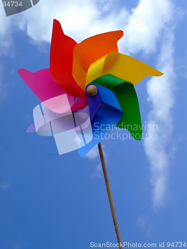 Image of Paper flower in a sky