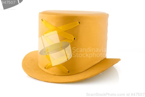 Image of Yellow hat with ribbon