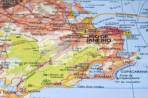 Image of Rio de Janeiro map.