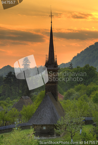 Image of Wooden church from Maramures, Romania