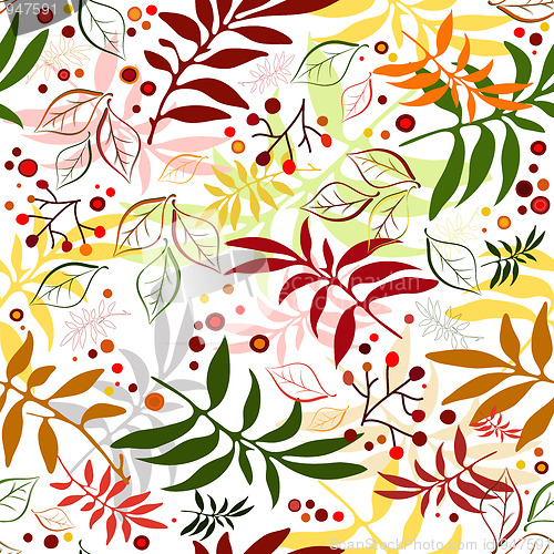 Image of Seamless autumn floral pattern