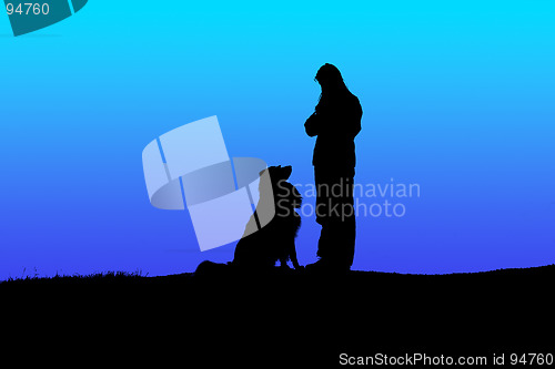 Image of Girl and her dog