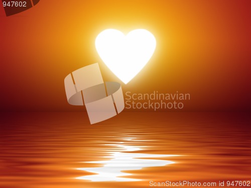 Image of sunset heart shape