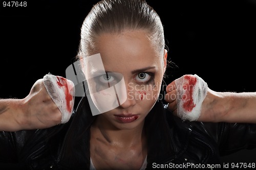 Image of Fighter, angry woman