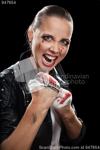 Image of Angry woman street fighter