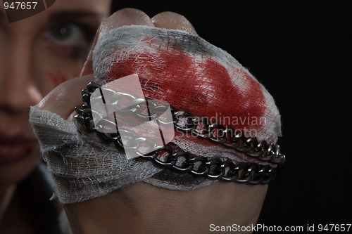 Image of Fist and blood