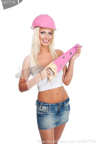 Image of Worker with glamorous tools