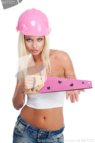 Image of Attractive glamorous woman worker