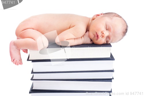 Image of Newborn baby in library