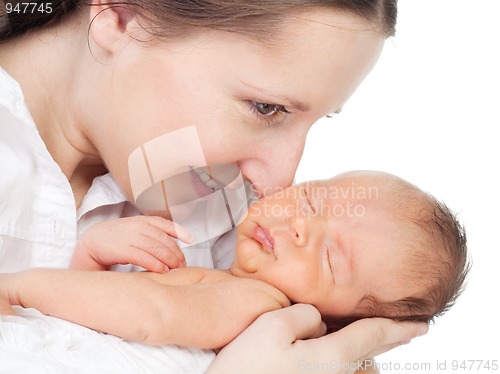Image of Happy young mother