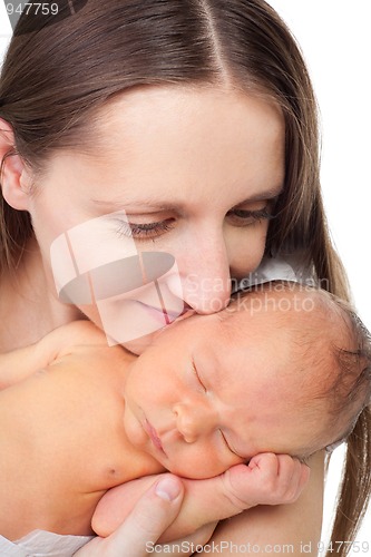 Image of Close-up mother with newborn