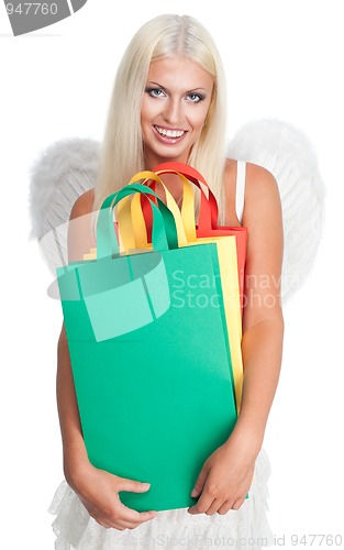 Image of Angel shopping with smile