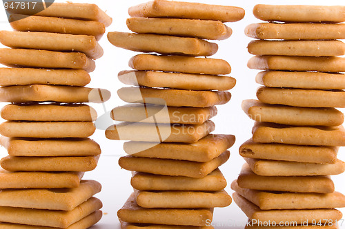 Image of three stacks of cookies