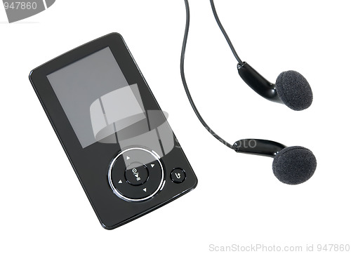 Image of MP3 player and earphones