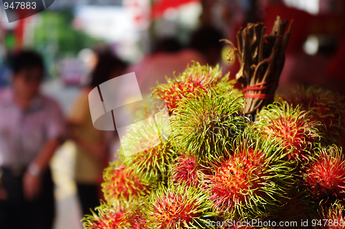 Image of rambutans, exotic fruits