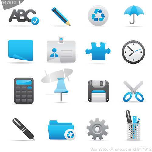 Image of Office Icons Set | Indigo Series 01