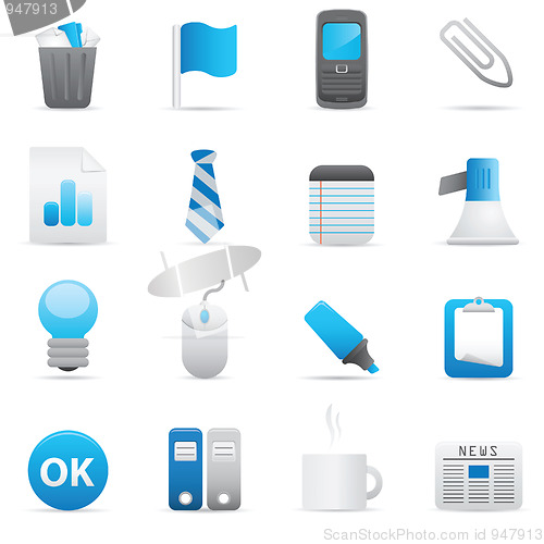 Image of Office Icons Set | Indigo Series 02