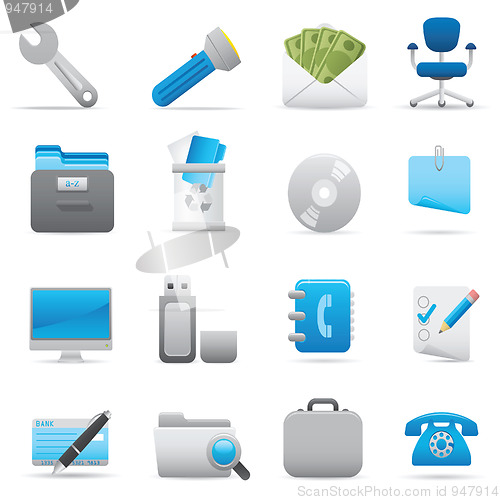 Image of Office Icons Set | Indigo Series 03