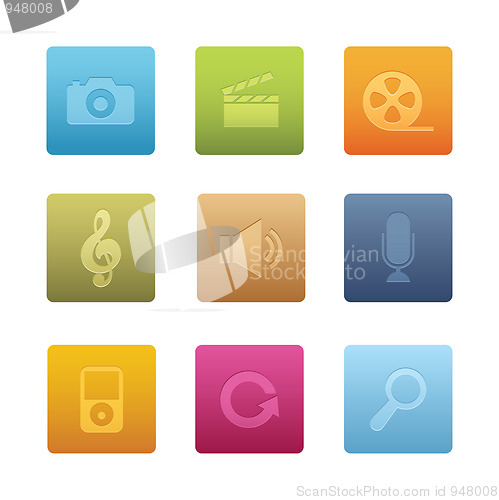 Image of Multimedia Icons | Square 03