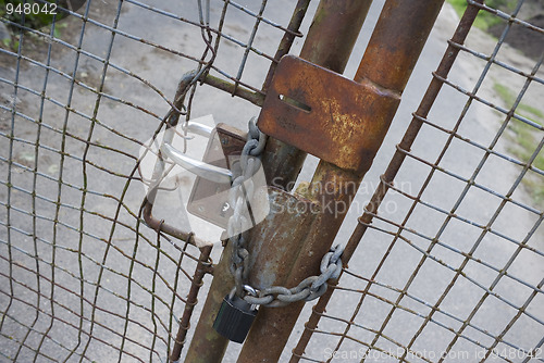 Image of Secured gate in decay