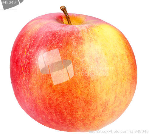 Image of Single a red-yellow apple