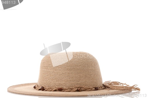 Image of Straw hat with ribbon