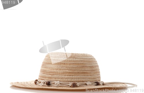 Image of Straw hat with ribbon