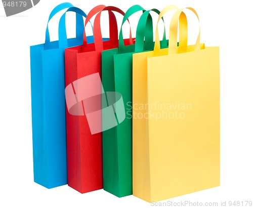 Image of four color paper bags