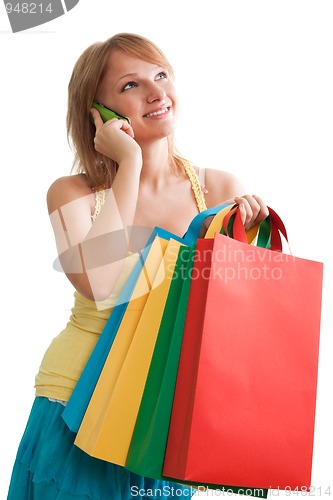 Image of Happy customer giving a call