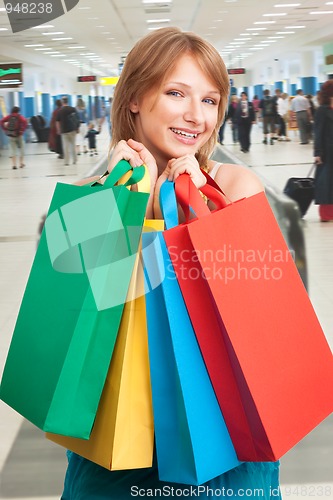 Image of Attractive woman in the store