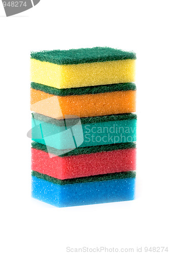 Image of five sponges 