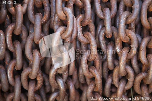 Image of Thick Rusty Chain Background