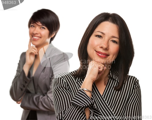 Image of Attractive Multiethnic Mother and Daughter Portrait