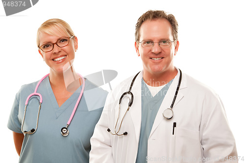 Image of Smiling Male and Female Doctors or Nurses
