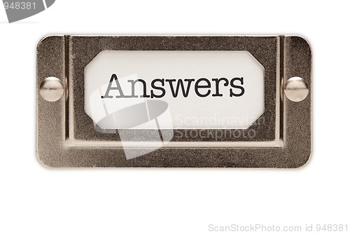 Image of Answers File Drawer Label