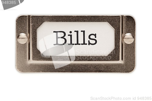 Image of Bills File Drawer Label